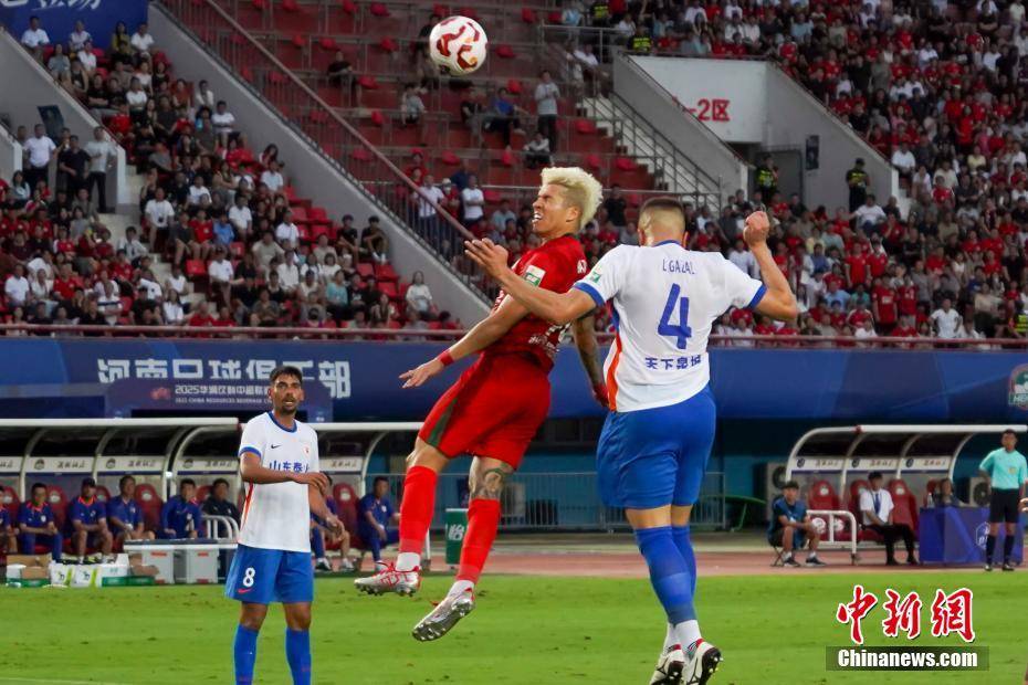 2025中超联赛：河南俱乐部酒祖杜康队2比2战平山东泰山队